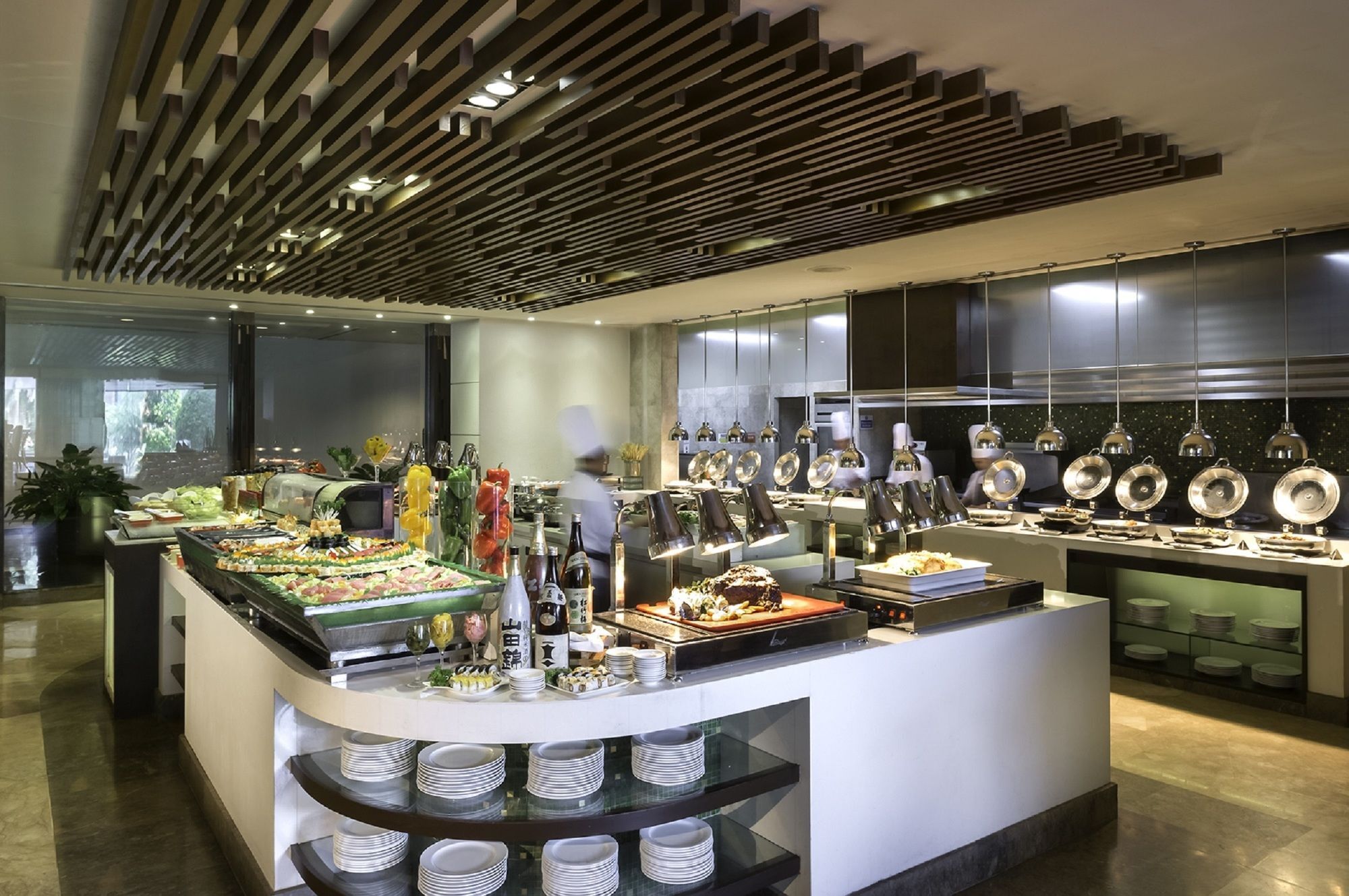 โรงแรมมาร์โค โปโล ดาเวา Davao ภายนอก รูปภาพ A buffet at a hotel